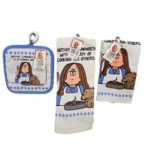 CATHY COMIC CHARACTER KITCHEN SET – 80'S VINTAGE "JOY OF COOKING THEME" – NWT